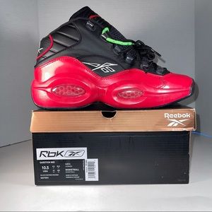Reebok Question Mid 76ers Bred Red Black White